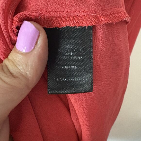 Torrid Layered Criss Cross Tank Size 5 Pink Coral Chiffon Flowy Plus Size - Picture 5 of 7